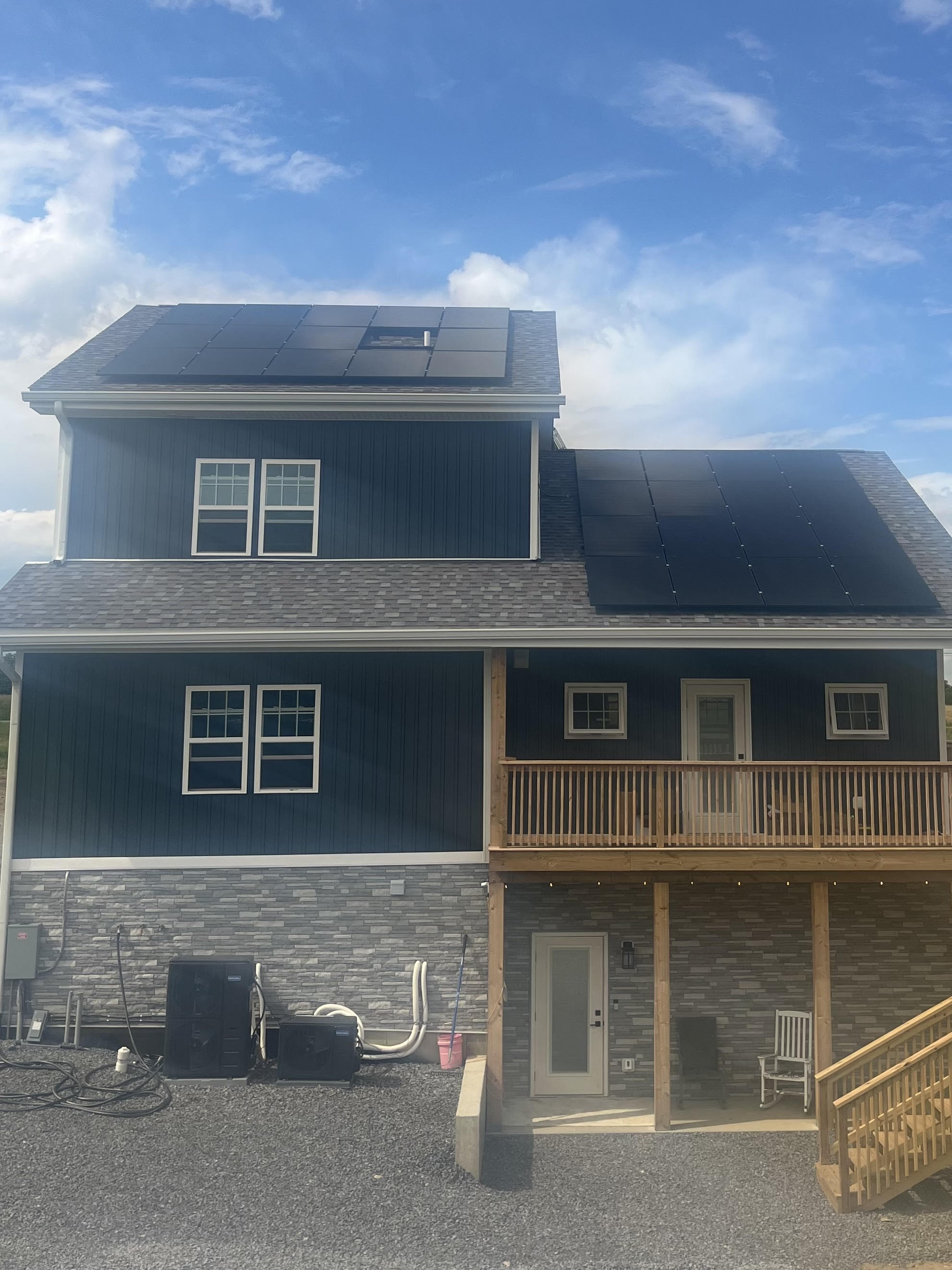 Solar system installed on my first customer's home in Logan County